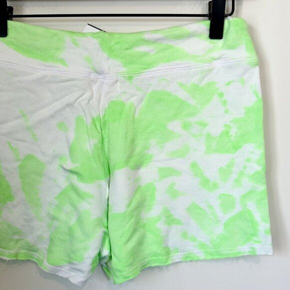 NWT Sundry Drawstring Waist Terry Sweat Shorts White Green Tie Dye - 0(XS) - Picture 7 of 9